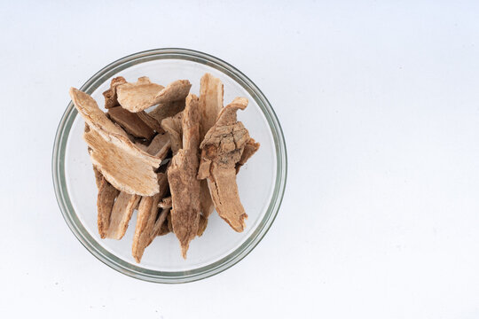 Lodh Pathani, Symplocos Racemosa Bark over isolated white Background