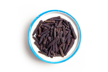 Heap of pippali or piper longum  spice