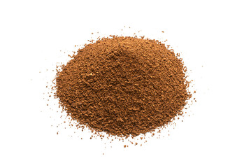 Instant coffee isolated on white background.