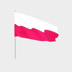Polish flag. Poland national waving flag.