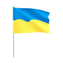 Ukraine flag. National Ukrainian yellow blue flag.