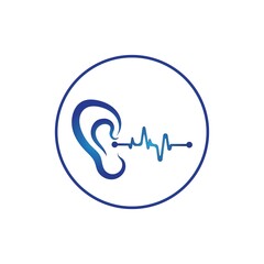 Hearing care Logo Template icon vector design