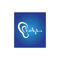 Hearing care Logo Template icon vector design
