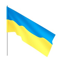 Ukraine flag. National Ukrainian yellow blue flag.