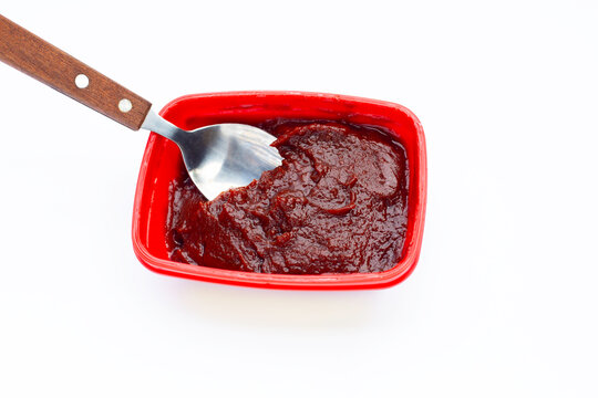 Gochujang spicy sauce, Korean traditional red pepper paste.