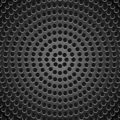 Black abstract technology background. Metal perforated background