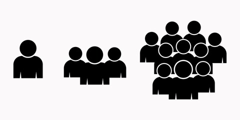 People icon in flat style. Group of people symbol for your web site design, logo, app, UI. People Icons , Person work group Team Vector.