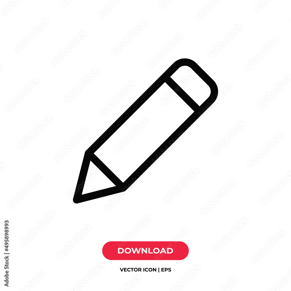 Sticker pen icon vector. pencil sign