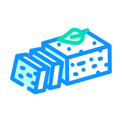 feta cheese color icon vector. feta cheese sign. isolated symbol illustration