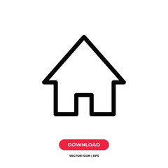 Home icon vector. House sign