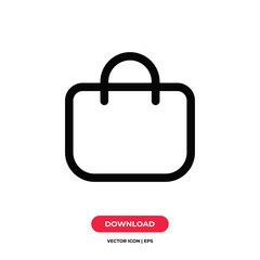 Shopping-bag icon vector. Bag sign
