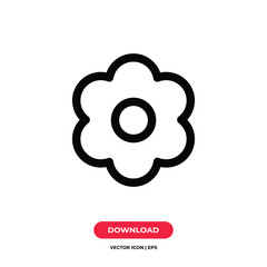 Flower icon vector. Floral sign