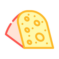 gouda cheese color icon vector. gouda cheese sign. isolated symbol illustration