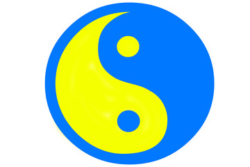 Ucraine Yin and Yang sign