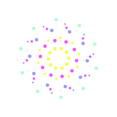 Polka dots colorful background. Holiday background, web icon, symbol, sign, romantic wedding, love card - vector abstract background 