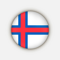 Obraz premium Cuntry Faroe Islands. Faroe Islands flag. Vector illustration.