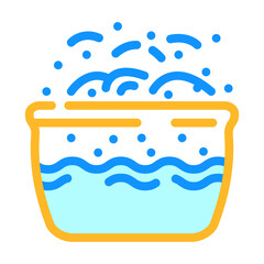 boil water for cooking dumpling color icon vector. boil water for cooking dumpling sign. isolated symbol illustration