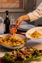 Espaguete com frutos do mar