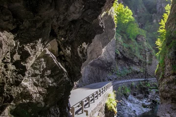 Badkamer foto achterwand mountain road in the gorge of the mountains near the city in Italy San Pelegrino © makam1969