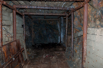 Fototapeta na wymiar Old abandoned mine in the Czech Republic