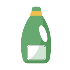 Bottle template of fabric softener in flat style.