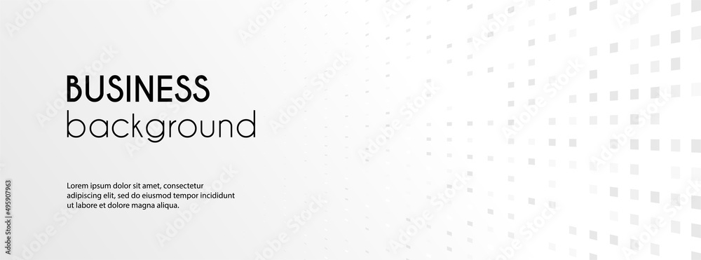 Poster business background. abstract white minimal long vector dotted banner with copy space for text. face