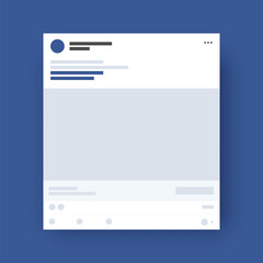 Facebook Social Media Template Mockup Simple Page Profile - obrazy, fototapety, plakaty