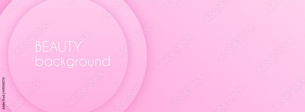 Canvas Prints beauty background. abstract vector long banner, minimal pink gradient background with 3d circles and