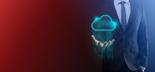 Cloud computing concept,cloud for transfer data.Cloud computing, big data center, future...