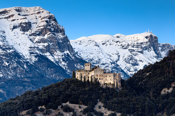 Madruzzo Castle is one of the most famous medieval buildings in Trentino. Madruzzo, Trento province, Trentino Alto-Adige, Italy, Europe.