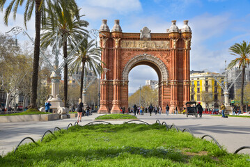 Fototapeta na wymiar Arc de Triomf in Barcelona / Spanien