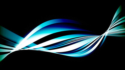 Abstract blue wave curve line and lights with bokeh elegant overlay background. Dust sparks background.