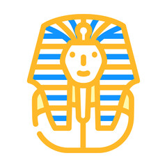 pharaoh egypt king color icon vector. pharaoh egypt king sign. isolated symbol illustration