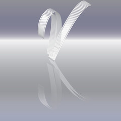 Lichtrand Buchstabe V 1 © Xaver Klaussner