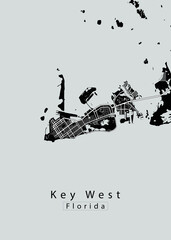 Key West Florida City Map