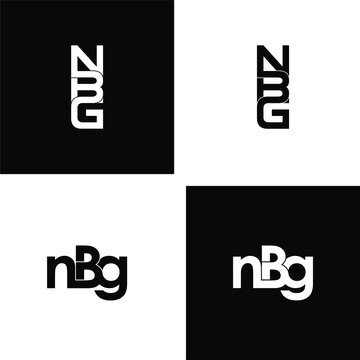 nbg letter original monogram logo design set