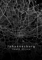 Fototapeta premium Johannesburg South Africa City Map