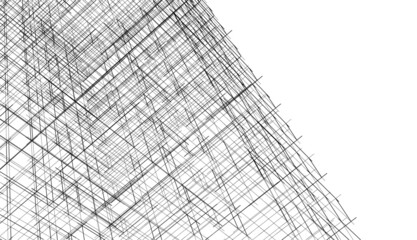 architecture building 3d drawing 