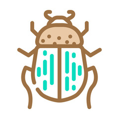 beetle bug egypt color icon vector. beetle bug egypt sign. isolated symbol illustration