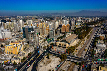 Fototapeta na wymiar Santiago de Chile Aerial Photograph | Hochauflösende Luftbilder von Santiago de Chile
