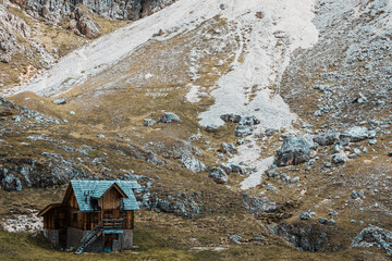 hut in the mountains