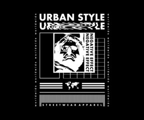 Pixel style Graphic Design for T shirt Street Wear and Urban Style	