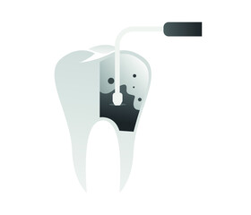 Dental treatment logo Template vector illustration design.
