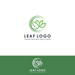 MobileHeart with leaf logo, green heart logo vector design template with heart shape and leaf