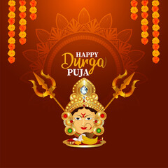 Vector illustration of happy navratri celebration background