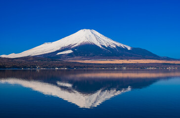 山中湖から眺める逆さ富士