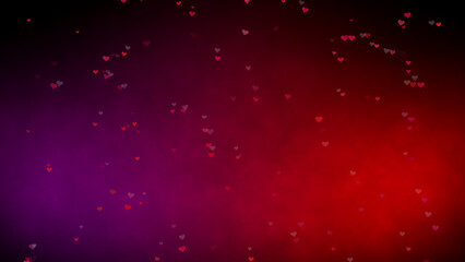 Abstract valentines background with heart shape glowing gradient colour