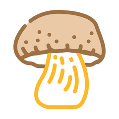 cep mushroom color icon vector. cep mushroom sign. isolated symbol illustration