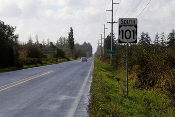 Strasse Route 101 in Washington, USA