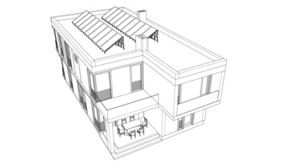 sketch of house